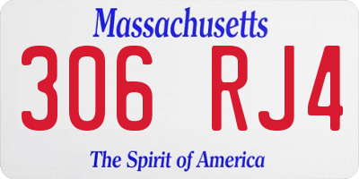 MA license plate 306RJ4