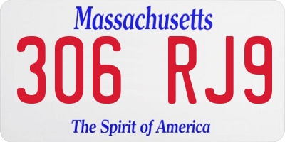 MA license plate 306RJ9