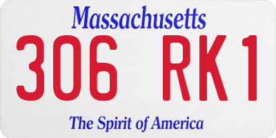 MA license plate 306RK1