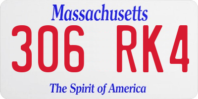 MA license plate 306RK4