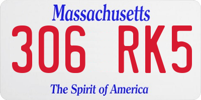 MA license plate 306RK5