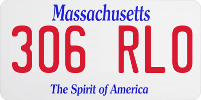 MA license plate 306RL0