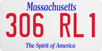 MA license plate 306RL1