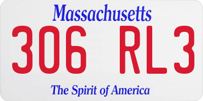 MA license plate 306RL3