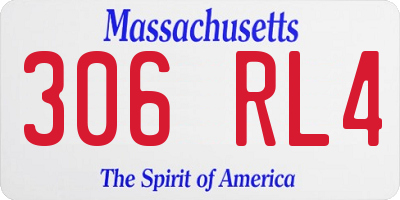 MA license plate 306RL4