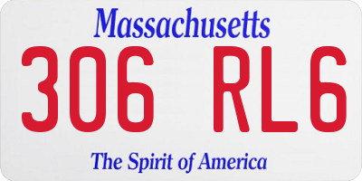 MA license plate 306RL6