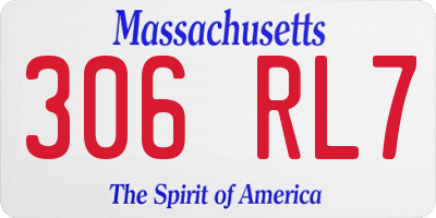 MA license plate 306RL7