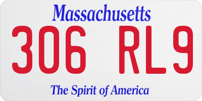 MA license plate 306RL9