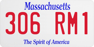 MA license plate 306RM1