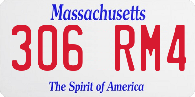 MA license plate 306RM4