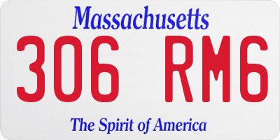 MA license plate 306RM6