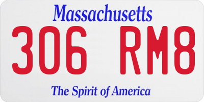 MA license plate 306RM8