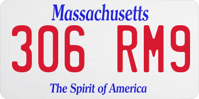 MA license plate 306RM9