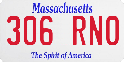 MA license plate 306RN0