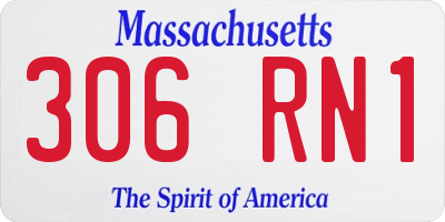 MA license plate 306RN1