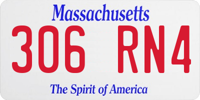 MA license plate 306RN4