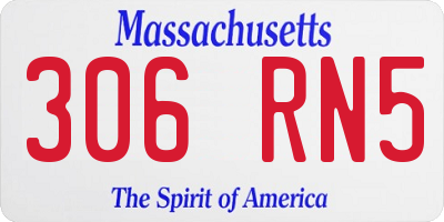 MA license plate 306RN5