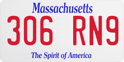 MA license plate 306RN9
