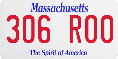 MA license plate 306RO0