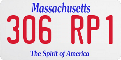 MA license plate 306RP1