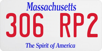 MA license plate 306RP2
