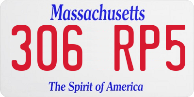 MA license plate 306RP5