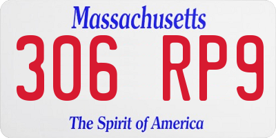 MA license plate 306RP9