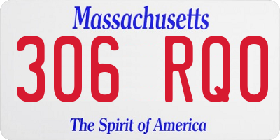 MA license plate 306RQ0