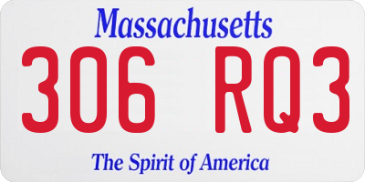 MA license plate 306RQ3