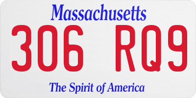 MA license plate 306RQ9