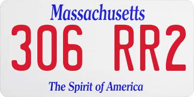 MA license plate 306RR2