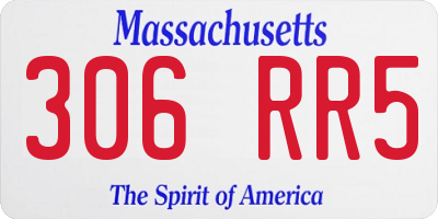 MA license plate 306RR5