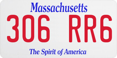 MA license plate 306RR6