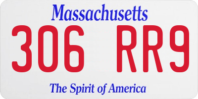 MA license plate 306RR9