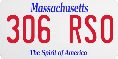 MA license plate 306RS0