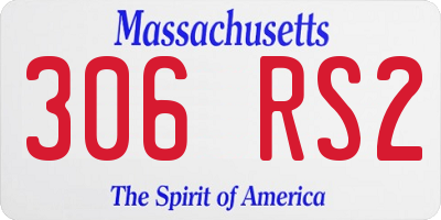 MA license plate 306RS2