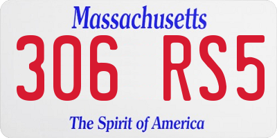 MA license plate 306RS5