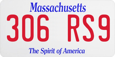 MA license plate 306RS9