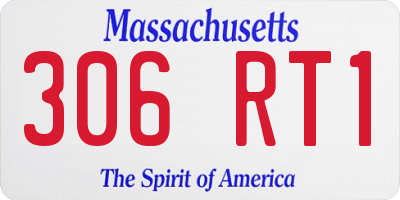 MA license plate 306RT1