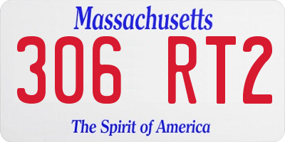 MA license plate 306RT2