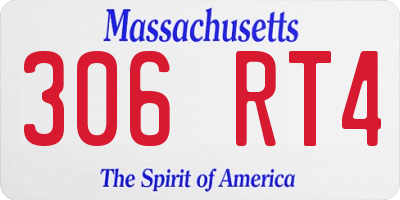 MA license plate 306RT4