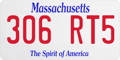 MA license plate 306RT5