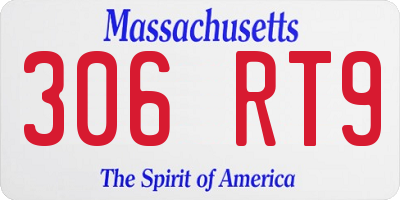 MA license plate 306RT9