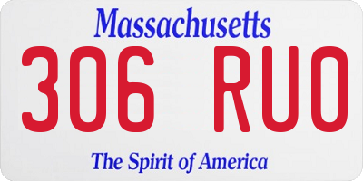 MA license plate 306RU0