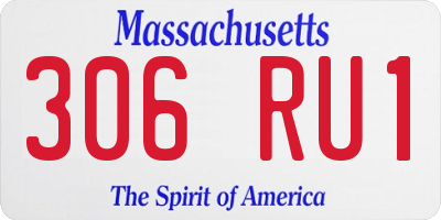MA license plate 306RU1