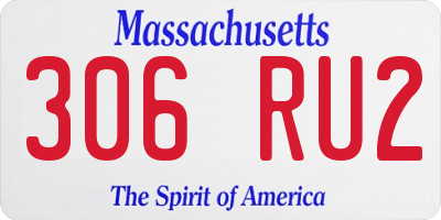 MA license plate 306RU2