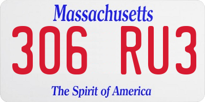 MA license plate 306RU3