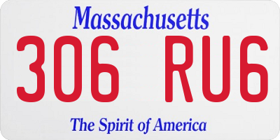 MA license plate 306RU6