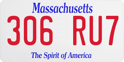 MA license plate 306RU7