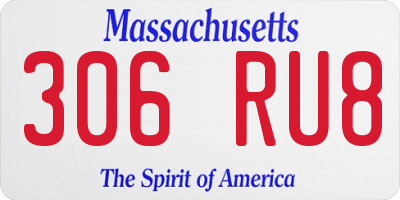 MA license plate 306RU8
